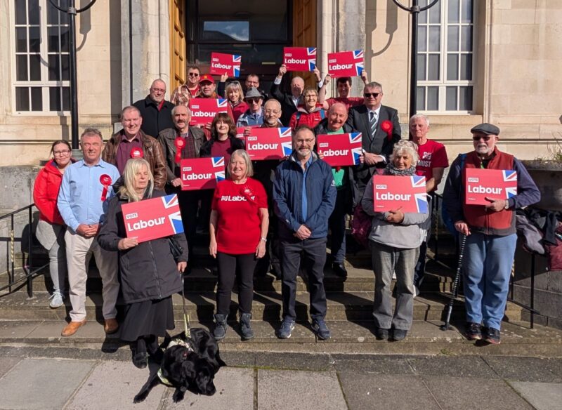 The team outside County Hall (Spring 