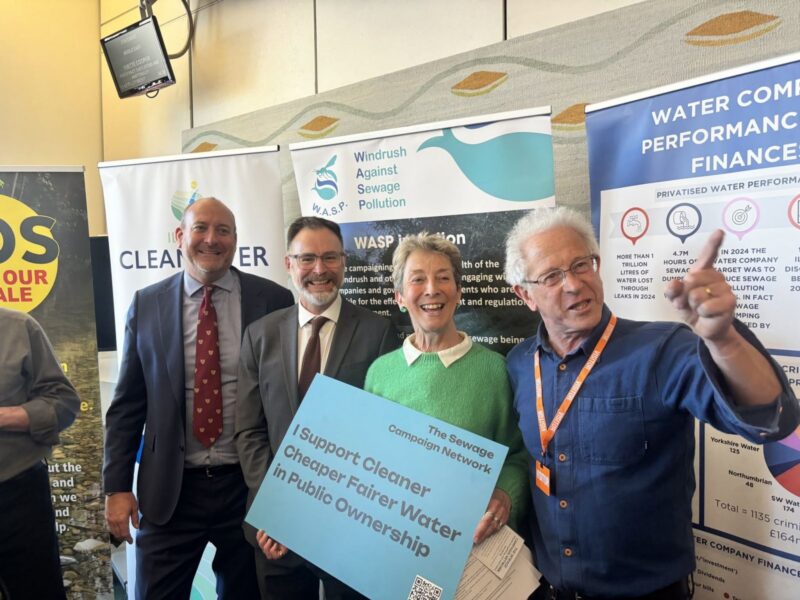 Richard Quigley MP at an event hosted by the Sewage Campaign Network
